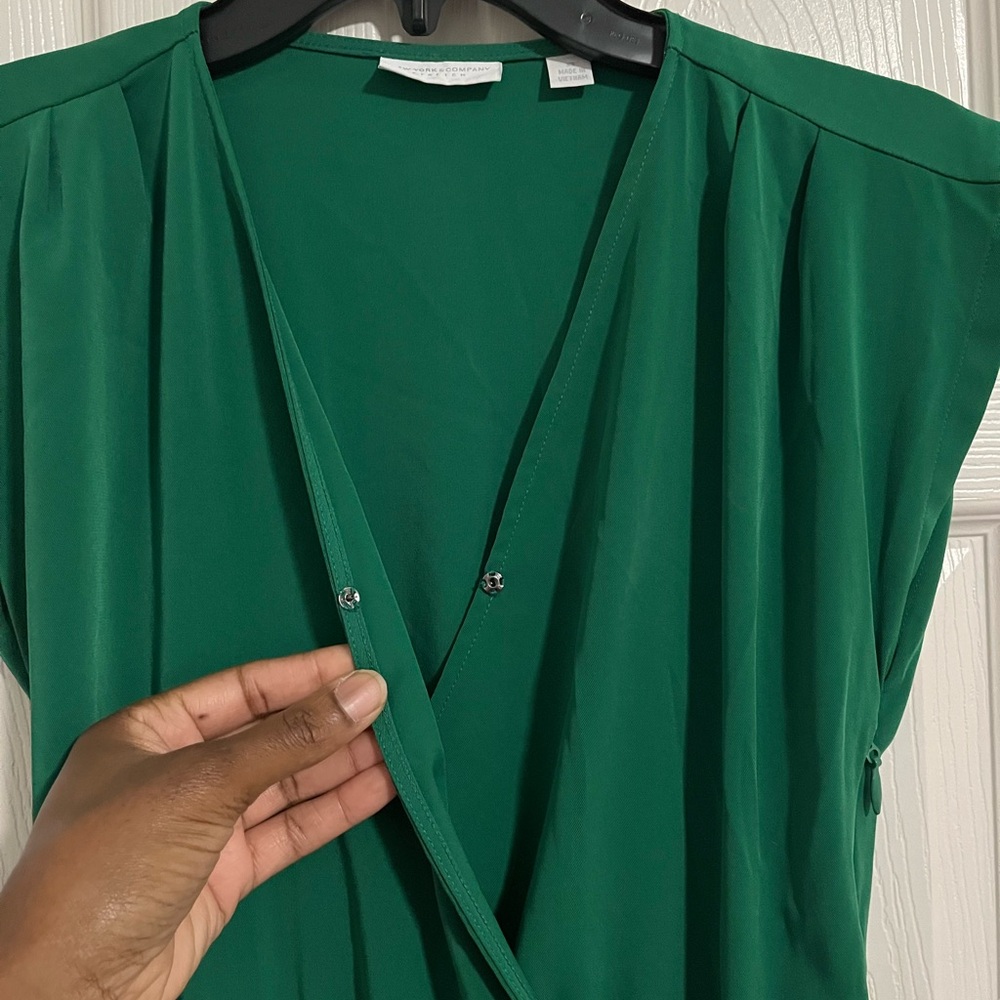 New York & Company Vibrant Green Jumpsuit - Picture 2 of 4